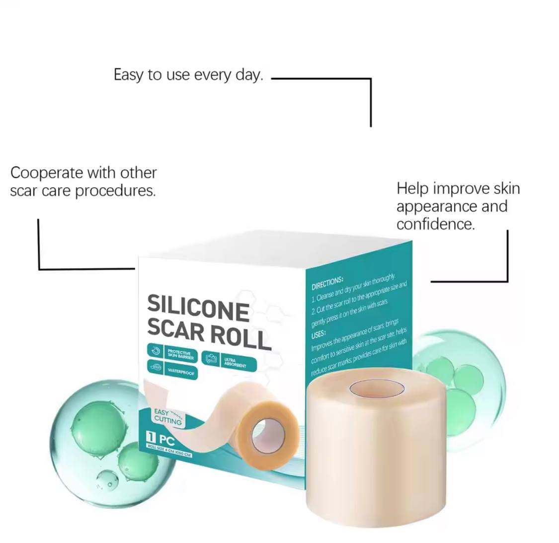 Silicone Scar Roll - Healing Hydrocolloid Technology